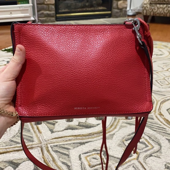 💕Rebecca Minkoff red leather shoulder bag EUC 💕 - Picture 9 of 16
